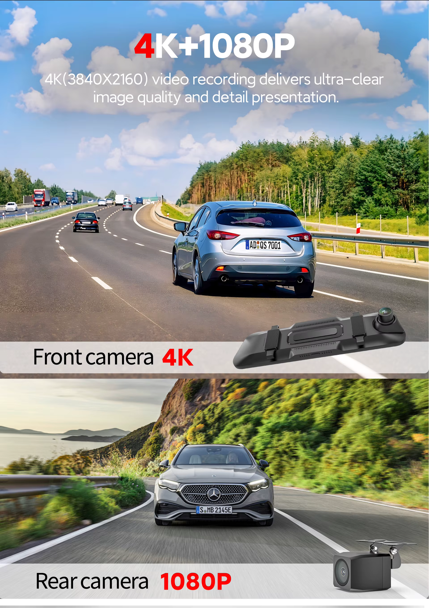 CarLover - Premium Dual Lens Dash Cam™ W Apple-Carply/Andriod-Auto